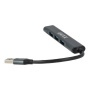 USB 3.0 elosztó-HUB, 4 port, USB 3.0, AVAX HB600, fekete