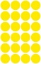 Etikett, 18 mm, kör, AVERY ZWECKFORM, sárga, 96 etikett/csomag