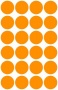 Etikett, 18 mm, kör, AVERY ZWECKFORM, neon narancs, 96 etikett/csomag