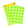 Etikett, 18 mm, kör, AVERY ZWECKFORM, neon zöld, 96 etikett/csomag