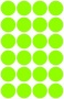 Etikett, 18 mm, kör, AVERY ZWECKFORM, neon zöld, 96 etikett/csomag