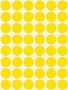 Etikett, 18 mm, kör, AVERY ZWECKFORM, sárga, 1056 etikett/csomag