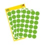 Etikett, 18 mm, kör, eltávolítható, AVERY ZWECKFORM, fűzöld, 96 etikett/csomag