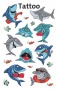 Matrica, tetoválás, 1 ív, 76x120 mm, AVERY ZWECKFORM, Z-Design No.56770,  cápák
