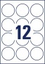 Etikett, 60 mm, kör, eltávolítható, AVERY ZWECKFORM, 120 etikett/csomag