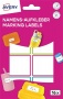 Címke, műanyag, iskolai, 46x33 mm, kézzel írható, AVERY ZWECKFORM, színes, 16 címke/csomag