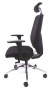 Irodai szék, állítható karfával, exkluzív fekete szövetborítás, MAYAH Air