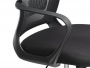Irodai szék, karfás, fekete szövetborítás, feszített hálós háttámla, fekete lábkereszt, MAYAH Vega, fekete