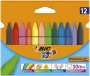 Zsírkréta, BIC KIDS 'PlastiDecor Triangle', 12 különböző szín