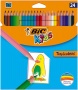 Színes ceruza készlet, BIC KIDS 'Tropicolors', 24 különböző szín
