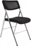 Összecsukható szék, fém és szövet, ALBA 'CPDIVA', ezüst - fekete