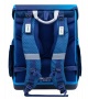 Iskolatáska, mágneszárral, BELMIL Compact Racing Blue Neon, versenyautó