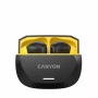 Fülhallgató, TWS vezeték nélküli, Bluetooth 5.4, CANYON Hexagon 7, fekete-sárga