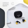 Fülhallgató, TWS vezeték nélküli, Bluetooth 5.4, CANYON Hexagon 7, fekete-sárga
