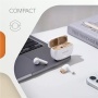Fülhallgató, TWS vezeték nélküli, Bluetooth 5.4, CANYON Hexagon 7, fehér-bézs