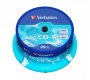 CD-R lemez, Crystal bevonat, AZO, 700MB, 52x, 25 db, hengeren VERBATIM 'DataLife Plus'