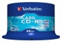 CD-R lemez, Crystal bevonat, AZO, 700MB, 52x, 50 db, hengeren VERBATIM DataLife Plus