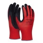 Védőkesztyű, latex, DONAU 'Safety', 9/L méret, piros