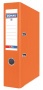 Iratrendező, 75 mm, A4, PP/karton, élvédő sínnel,  DONAU 'Life', neon narancssárga