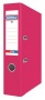 Iratrendező, 75 mm, A4, PP/karton, élvédő sínnel,  DONAU 'Life', neon rózsaszín