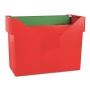 Függőmappa tároló, műanyag, 5 db függőmappával, DONAU, piros