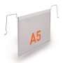 Logisztikai zseb, zsebdróttal, A5, fekvő, PP, DURABLE 'HARD COVER', átlátszó
