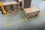 Padlójelölő matrica, 100 mm, DURABLE L, sárga