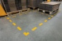 Padlójelölő matrica, 50x150 mm, DURABLE Csík, sárga