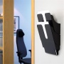 Prospektustartó, fali, álló, A4, DURABLE FLEXIPLUS 2, fekete