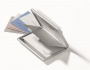Névjegykártyatartó tárca, fém, 20 db-os, DURABLE CARD BOX DUO, ezüst