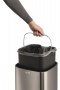 Szemetes, 21 l, szenzoros tetővel, DURABLE NO TOUCH, ezüst