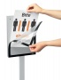 Padlóállvány, A4, DURABLE INFO STAND BASIC, antracit-szürke