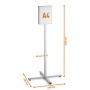 Padlóállvány, kültéri, A4, DURABLE INFO STAND, antracit-szürke