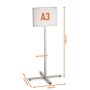 Padlóállvány, kültéri, A3, DURABLE INFO STAND, antracit-szürke