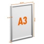 Infokeret, alumínium, kültéri, A3, DURABLE Outdoor, ezüst