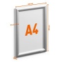Infokeret, alumínium, kültéri, A4, DURABLE Outdoor, ezüst