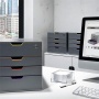 Irattároló, műanyag, 4 fiókos, 1 zárható fiókkal, DURABLE VARICOLOR® SAFE