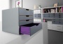 Irattároló, műanyag, 4 fiókos, 1 zárható fiókkal, DURABLE VARICOLOR® SAFE