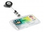 Azonosítókártya-tartó, kihúzható, akril, zárt, DURABLE