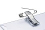 Névkitűző, csíptetővel és tűvel, PP, 54x90 mm, DURABLE CLICK FOLD