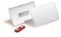 Névkitűző, mágneses, 54x90 mm, DURABLE 'CLICK FOLD', áttetsző