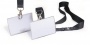Névkitűző, nyakbaakasztóval, 54x90 mm, DURABLE 'CLICK FOLD', áttetsző