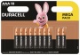 Elem, AAA mikro, 10 db, DURACELL 'Basic'