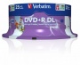 DVD+R lemez, kétrétegű, nyomtatható, no-ID, 8,5GB, 8x, 25 db, hengeren, VERBATIM Double Layer