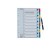 Regiszter, karton, A4, 1-10, ESSELTE Mylar