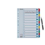 Regiszter, karton, A4, 1-12, ESSELTE Mylar