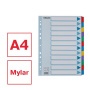 Regiszter, laminált karton, A4, 12 részes, ESSELTE Mylar