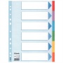 Regiszter, karton, A4, 6 részes, írható előlappal, ESSELTE 'Standard', színes