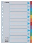 Regiszter, karton, A4, 12 részes, írható előlappal, ESSELTE 'Standard', színes