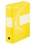 Archiválódoboz, A4, 100 mm, karton, ESSELTE 'Boxycolor', sárga